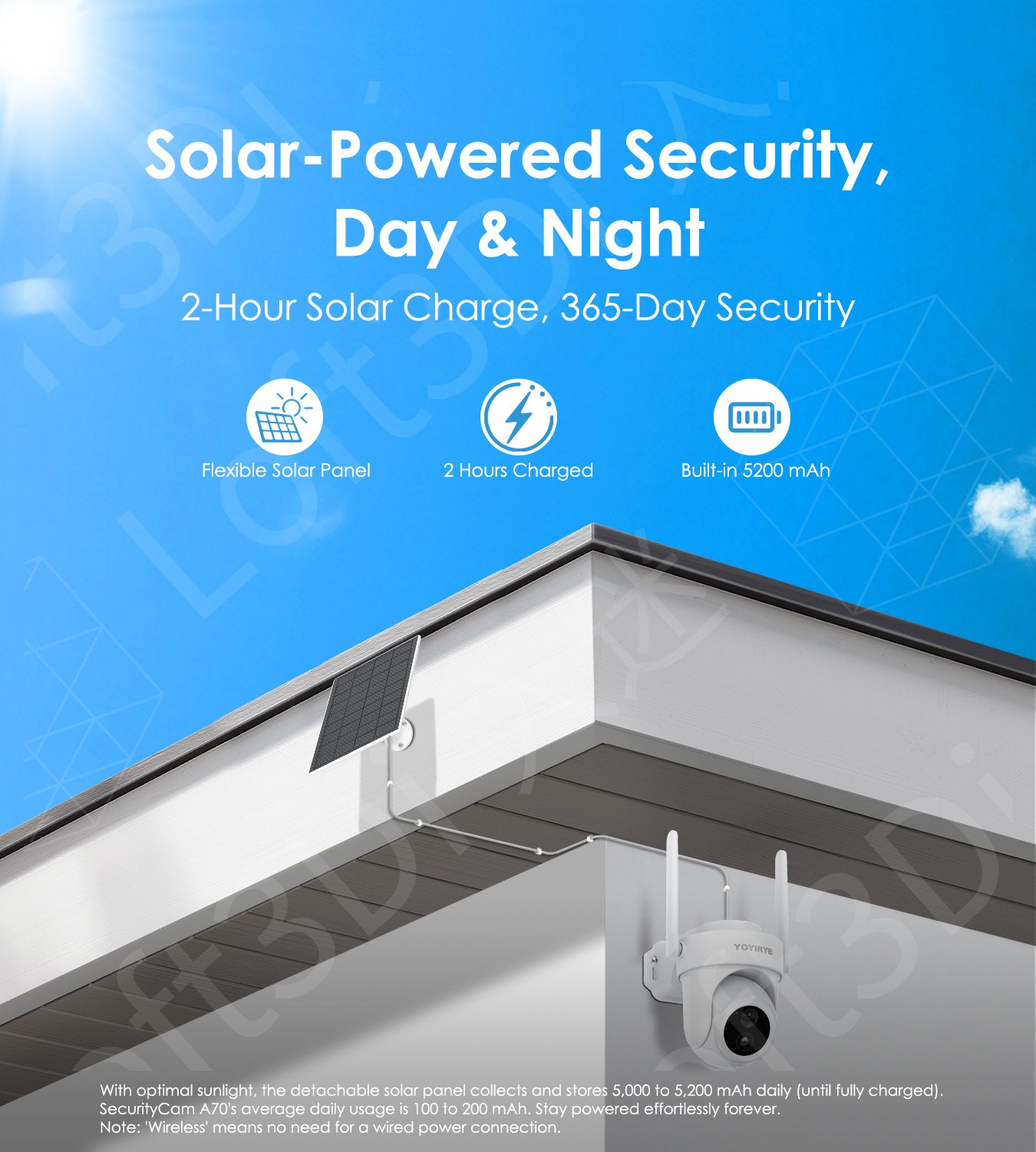 4K Solar Security Cam with Homebase, 4 Cam Kit